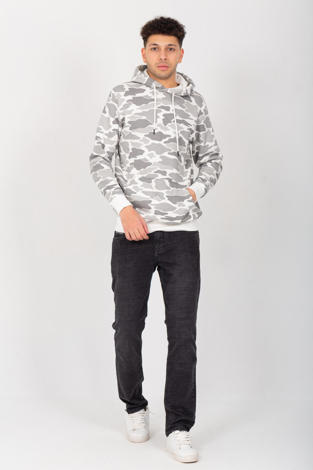 Men's Army Hoodie Padded Hooded Sweatshirt