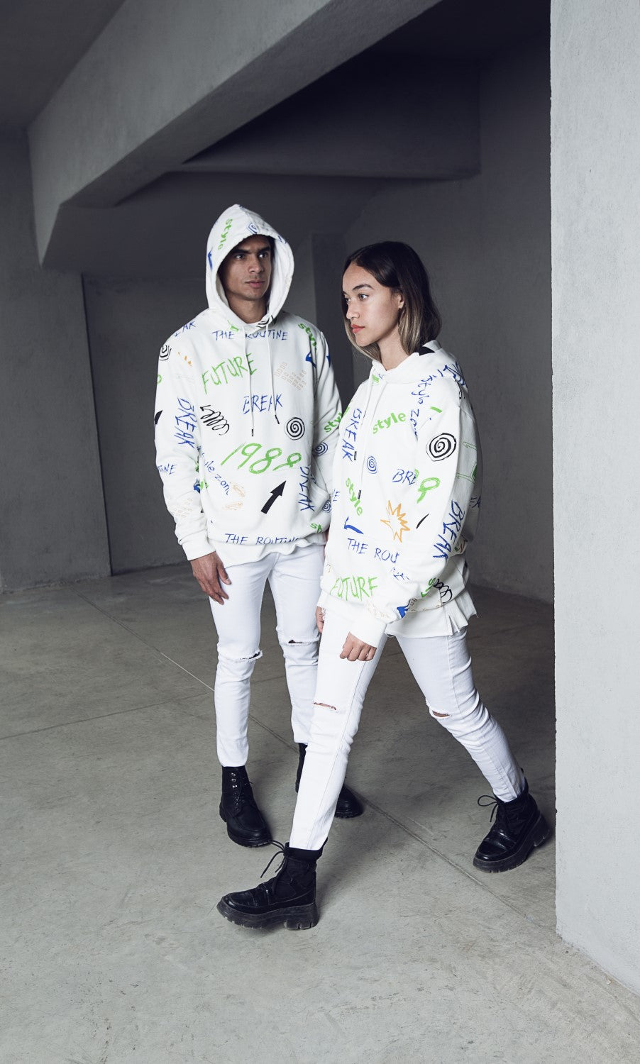 Men's Hoodie Padded With Unqiue Modern Pattern Hooded Sweatshirt