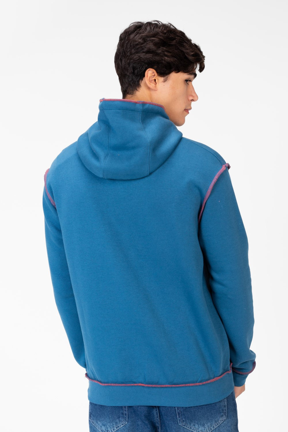Men's Hoodie Sweatshirt With A Front Pocket And A Unique Cut