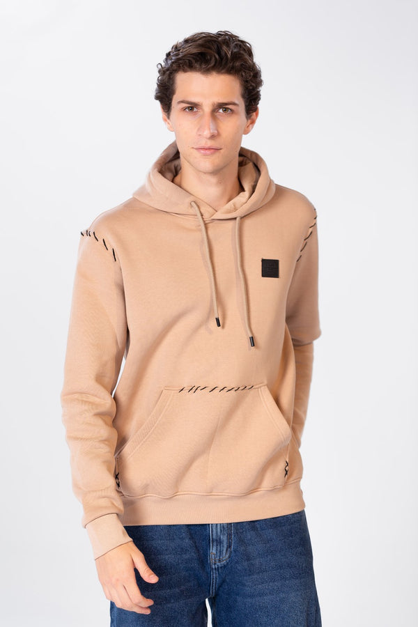 Men's Hoodie-Cut Sweatshirt With Tomato Badge On The Front