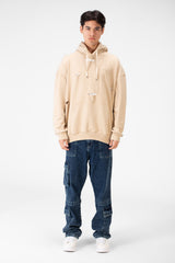 Men's Cutting Oversized Hoodie Sweatshirt In A Modern Design