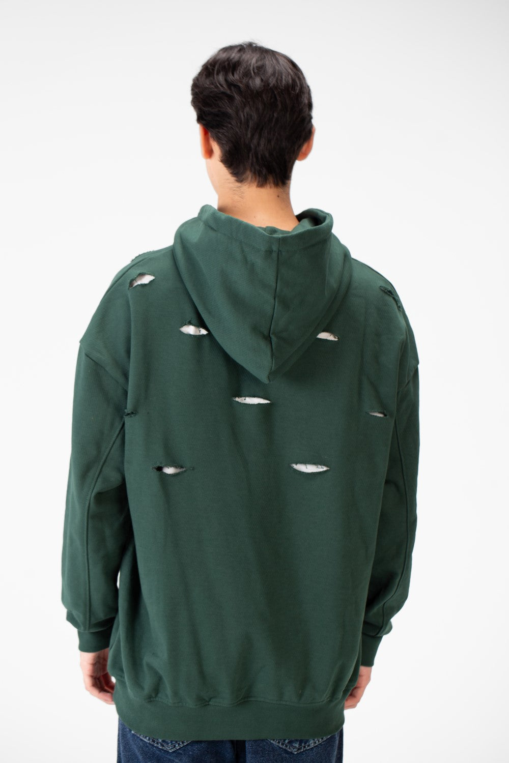 Men's Cutting Oversized Hoodie Sweatshirt In A Modern Design