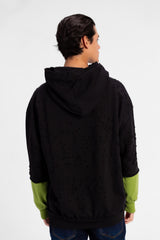 Men's Cutting Oversized Hooded Sweatshirt