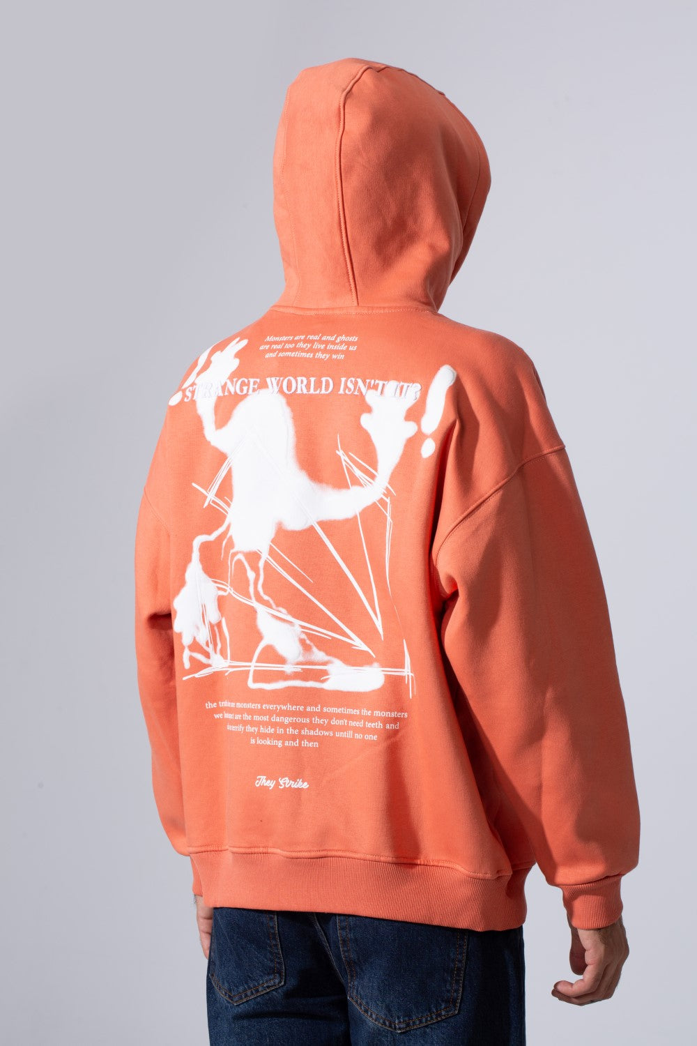 Men's Oversized Printed Milton Hoodie Sweatshirt With Front Kangaroo Pocket