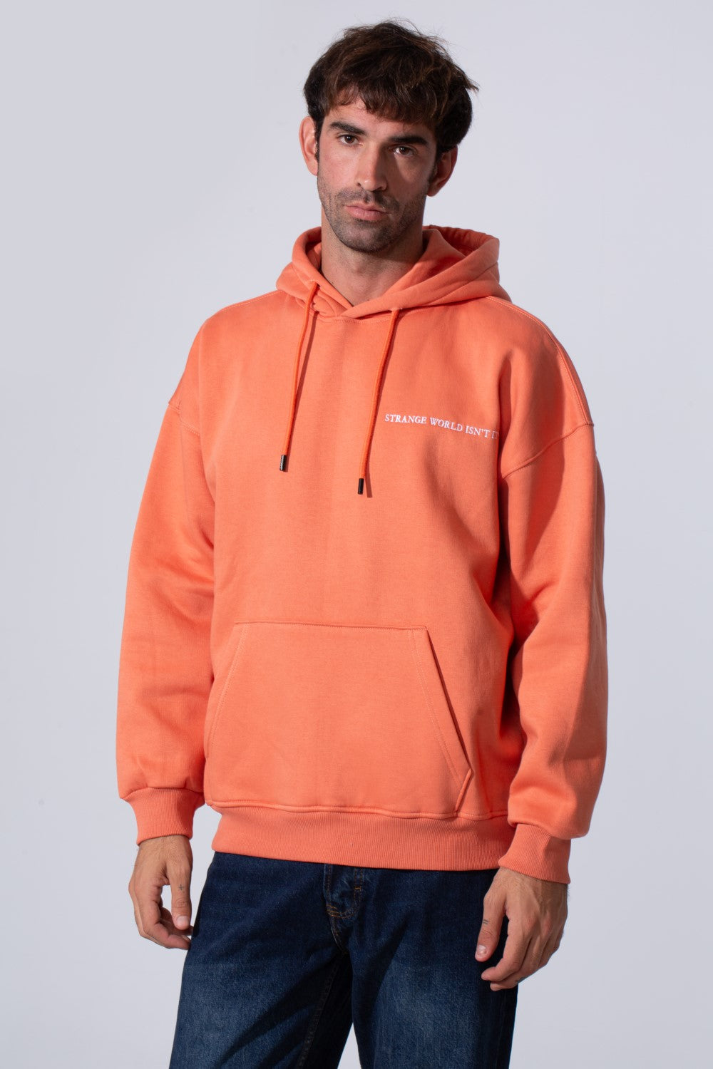 Men's Oversized Printed Milton Hoodie Sweatshirt With Front Kangaroo Pocket