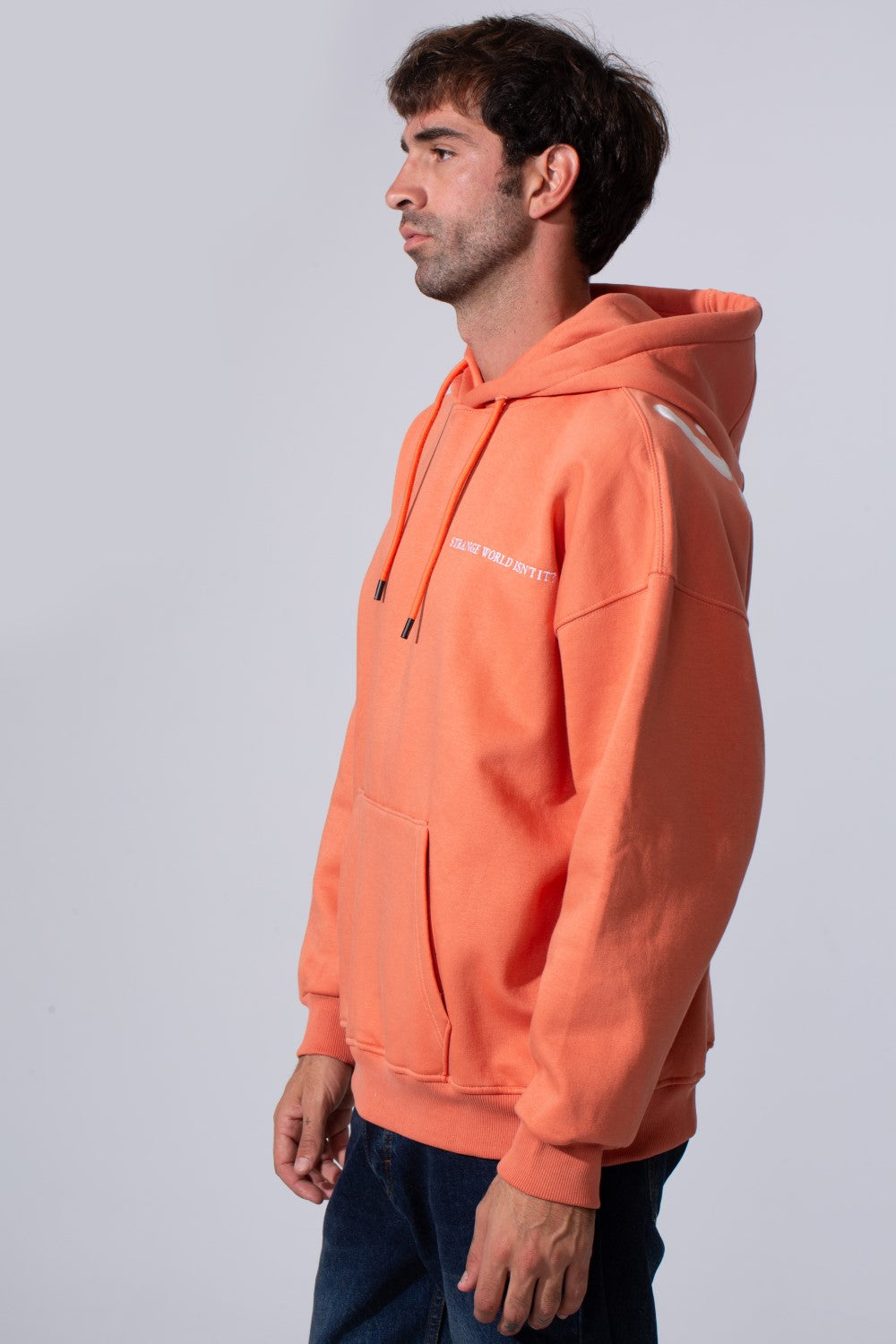 Men's Oversized Printed Milton Hoodie Sweatshirt With Front Kangaroo Pocket