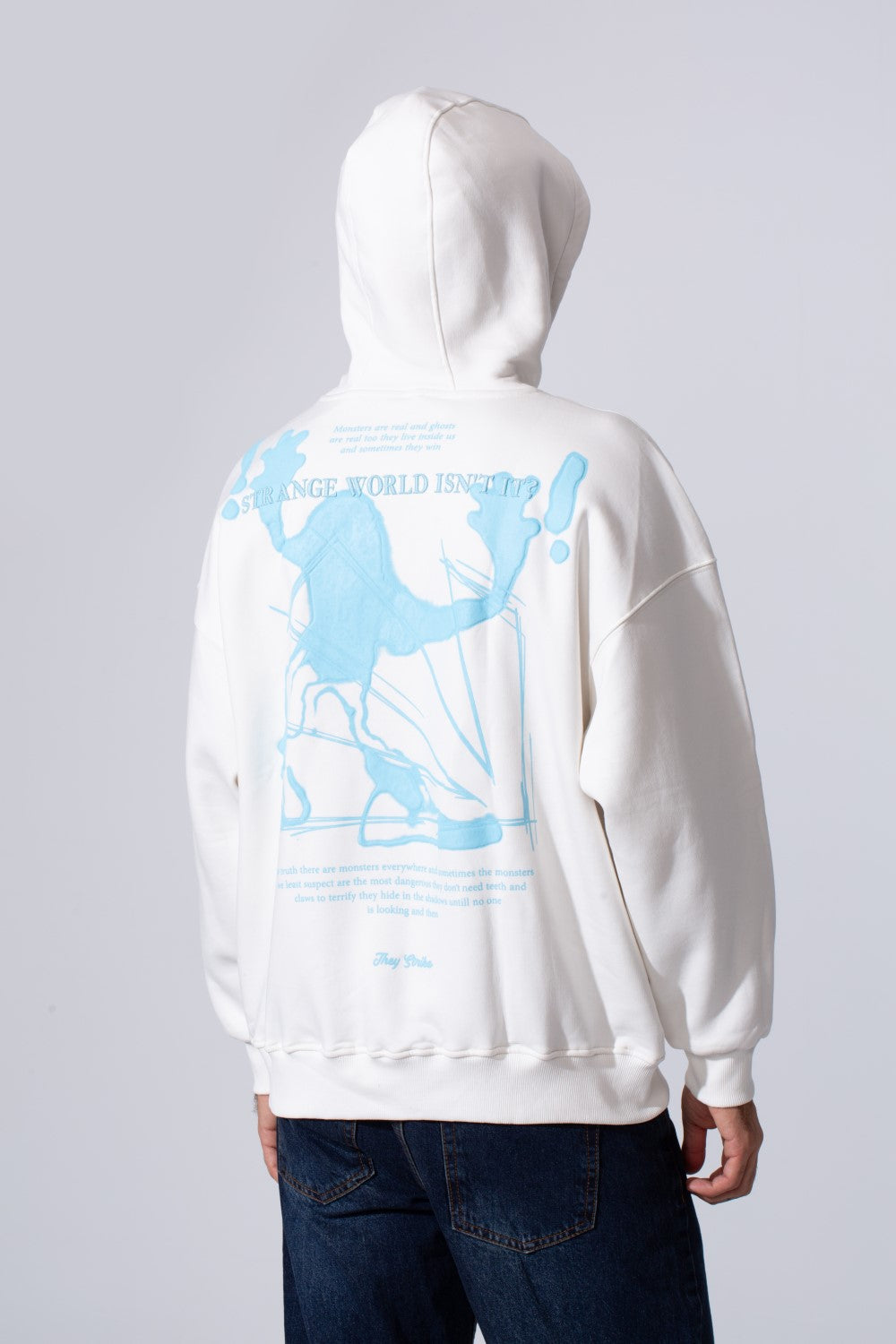 Men's Oversized Printed Milton Hoodie Sweatshirt With Front Kangaroo Pocket