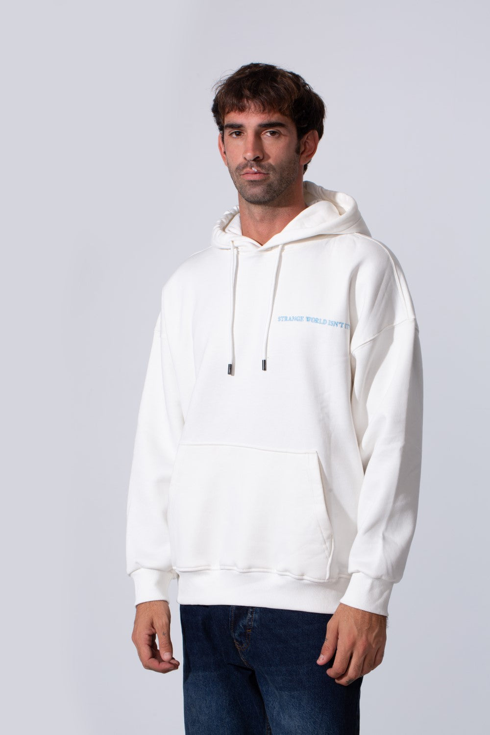 Men's Oversized Printed Milton Hoodie Sweatshirt With Front Kangaroo Pocket