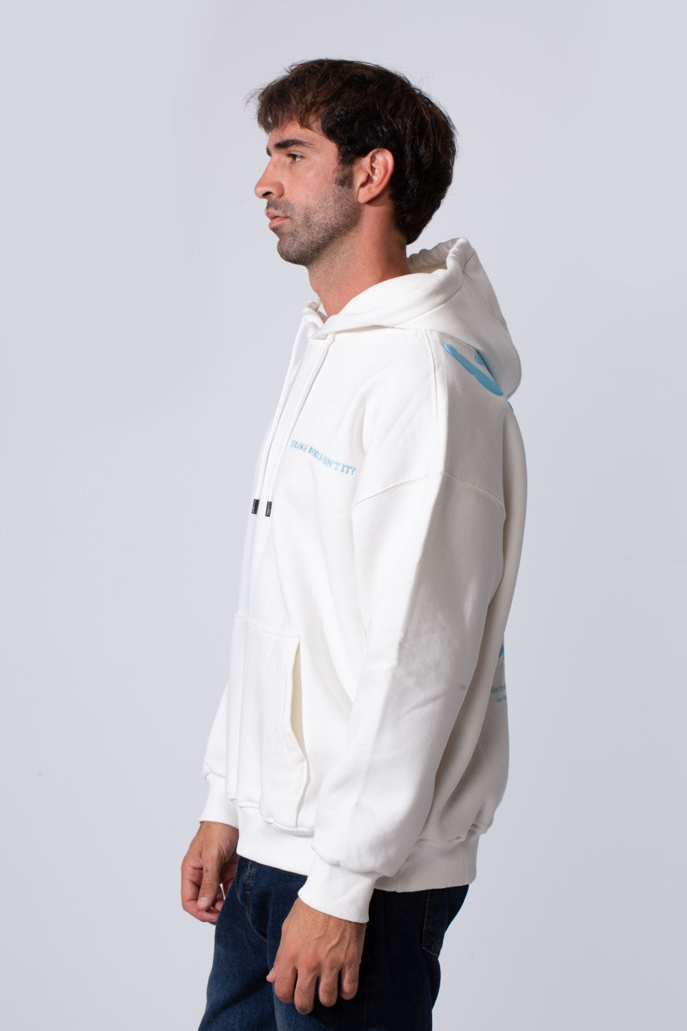 Men's Oversized Printed Milton Hoodie Sweatshirt With Front Kangaroo Pocket