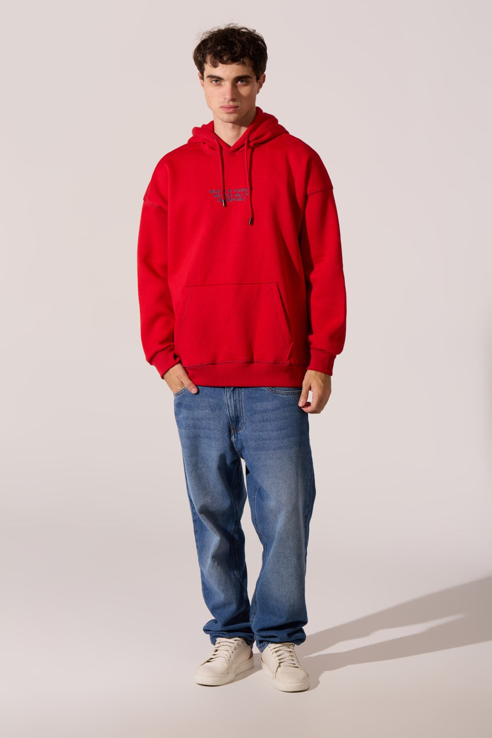Men's Oversized Hooded Milton Sweatshirt With Front Print