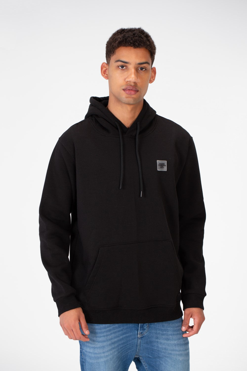 Men's Basic Plain Hoodie Sweatshirt With Pocket And Tomato Badge On The Front
