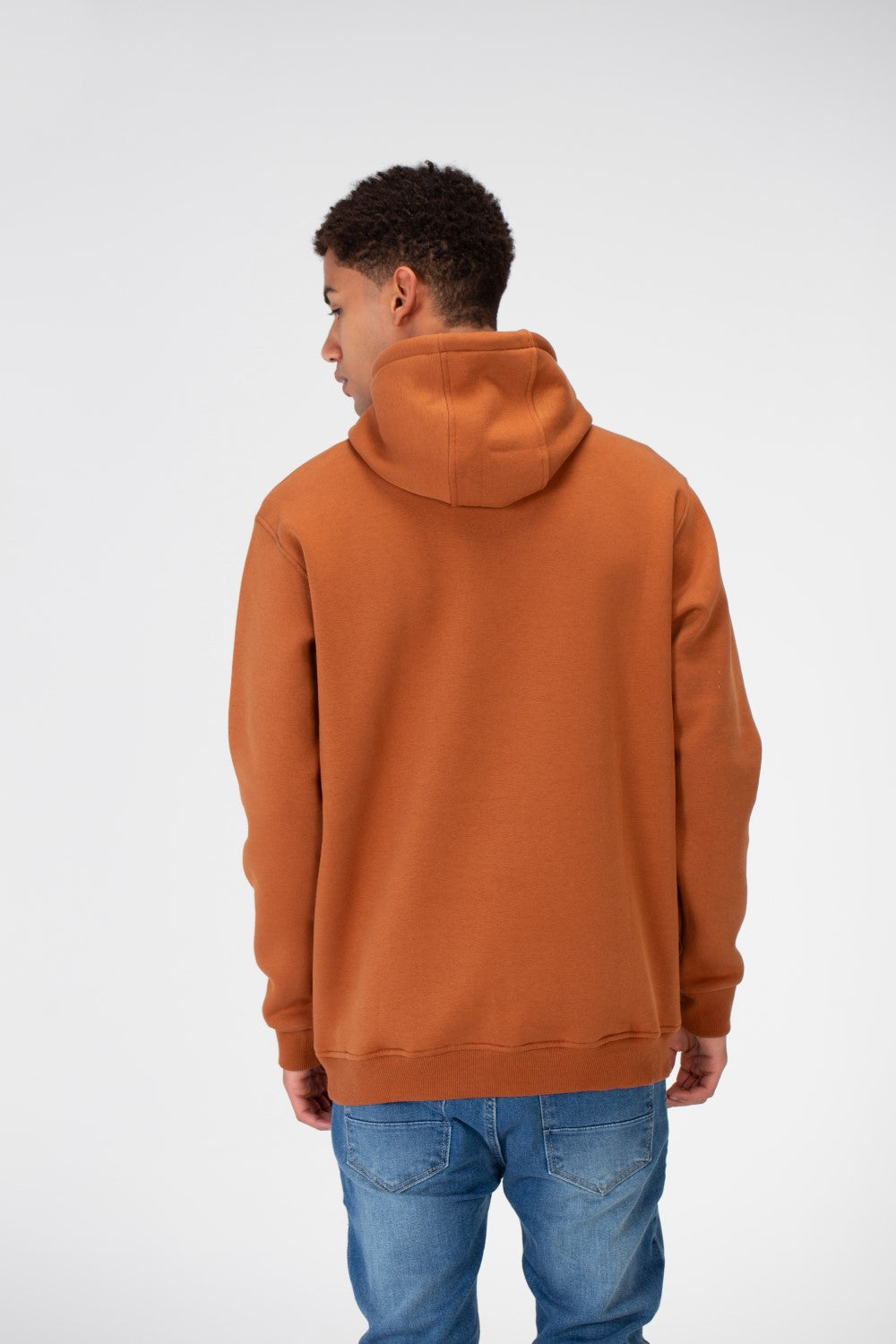 Men's Basic Plain Hoodie Sweatshirt With Pocket And Tomato Badge On The Front