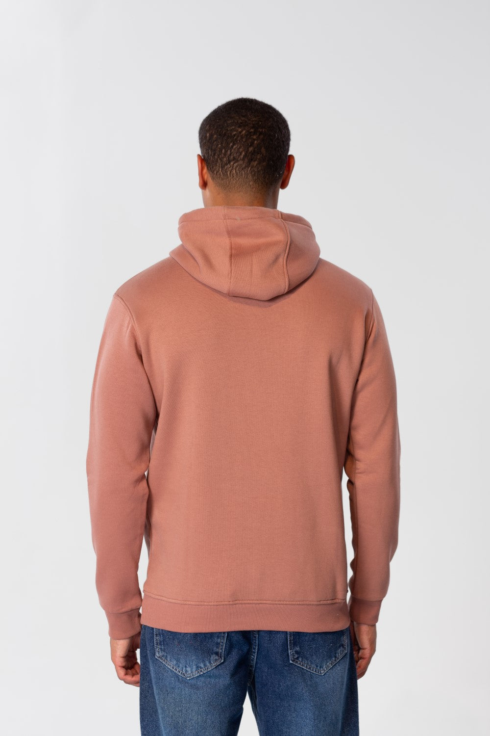 Men's Basic Plain Hoodie Sweatshirt With Pocket And Tomato Badge On The Front