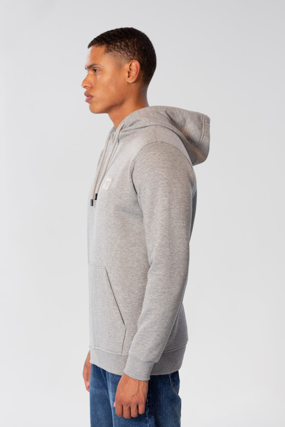 Men's Basic Plain Hoodie Sweatshirt With Pocket And Tomato Badge On The Front