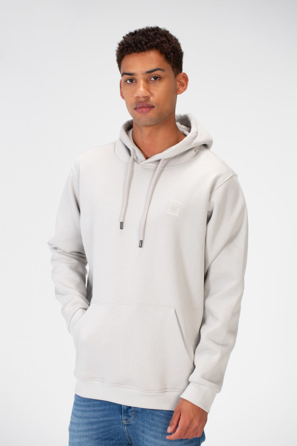 Men's Basic Plain Hoodie Sweatshirt With Pocket And Tomato Badge On The Front