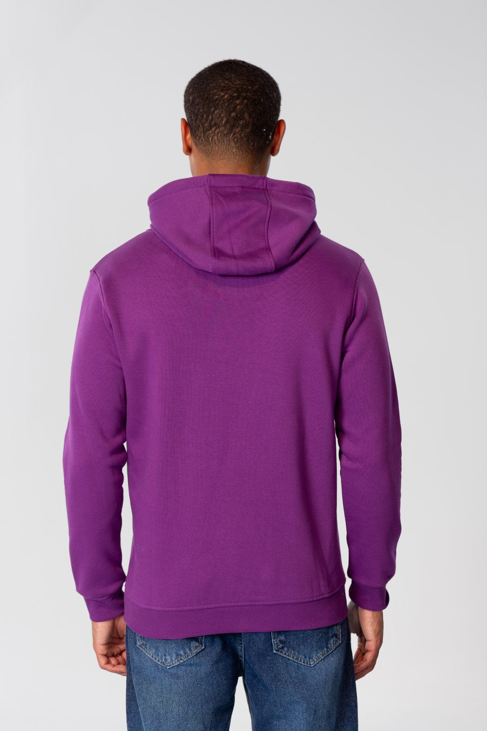 Men's Basic Plain Hoodie Sweatshirt With Pocket And Tomato Badge On The Front