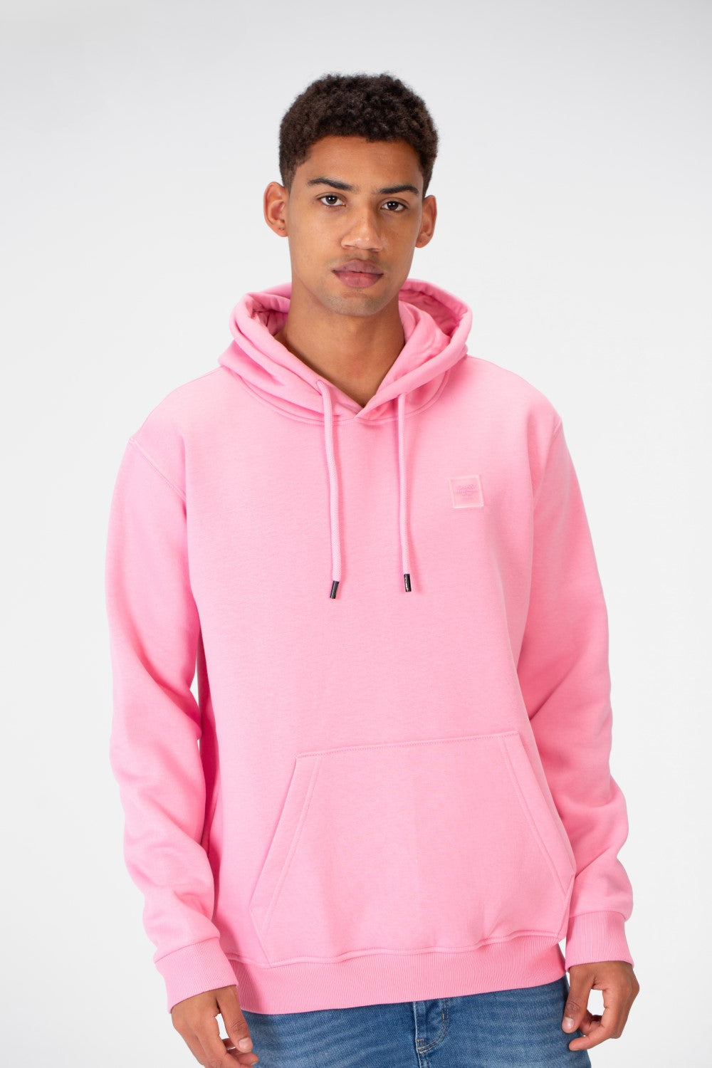 Men's Basic Plain Hoodie Sweatshirt With Pocket And Tomato Badge On The Front