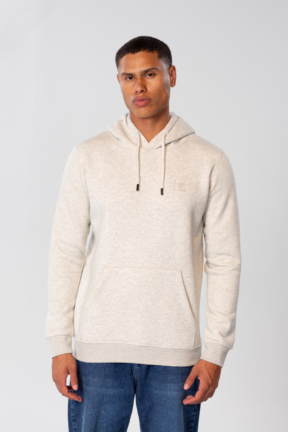 Men's Basic Plain Hoodie Sweatshirt With Pocket And Tomato Badge On The Front