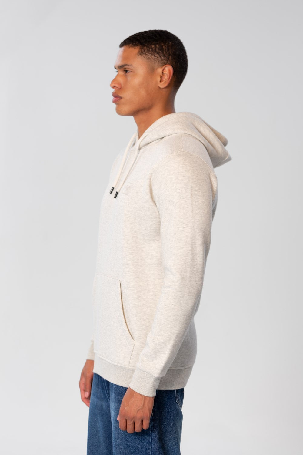 Men's Basic Plain Hoodie Sweatshirt With Pocket And Tomato Badge On The Front