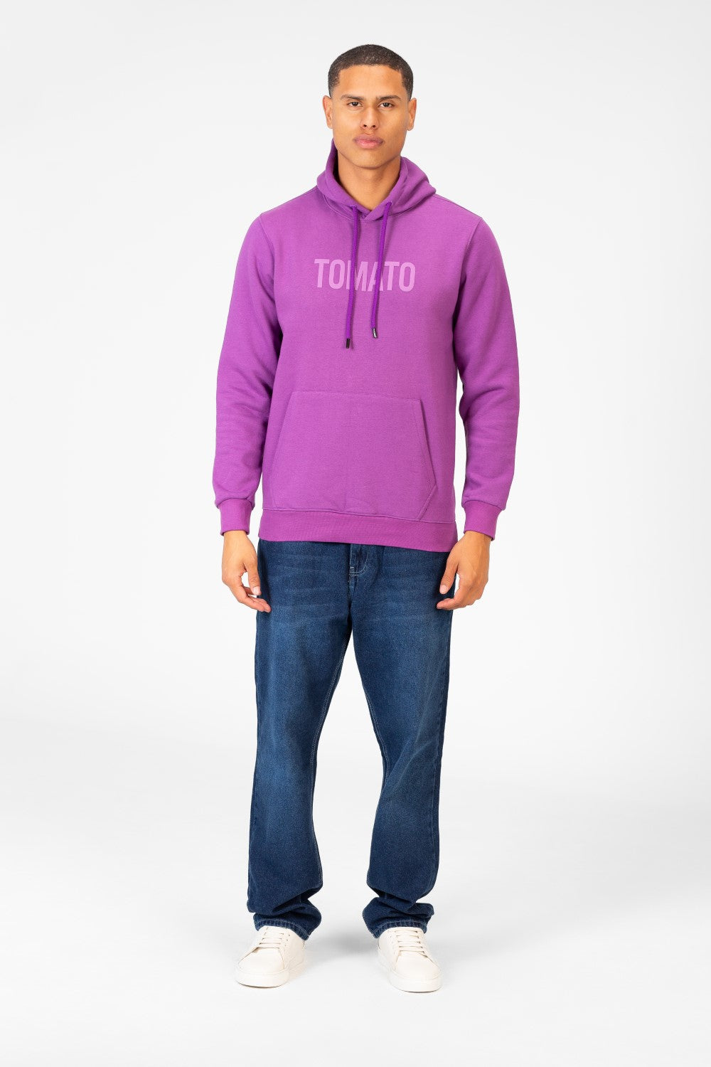 Men's Tomato Basic Long Sleeve Hoodie Sweatshirt