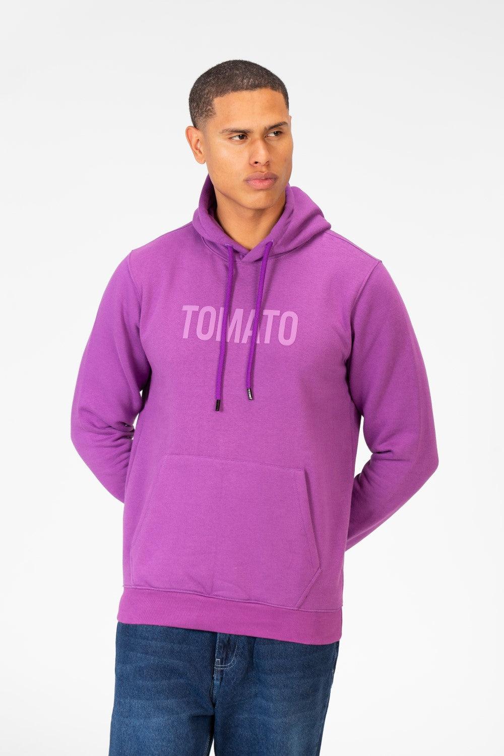 Men's Tomato Basic Long Sleeve Hoodie Sweatshirt
