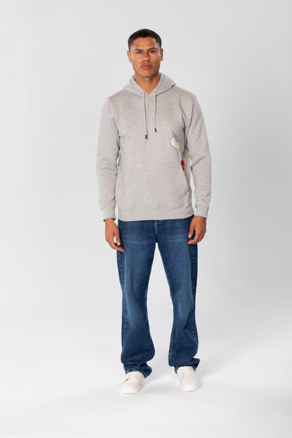 Men's Slim Fit Hoodie Sweatshirt With Side Print