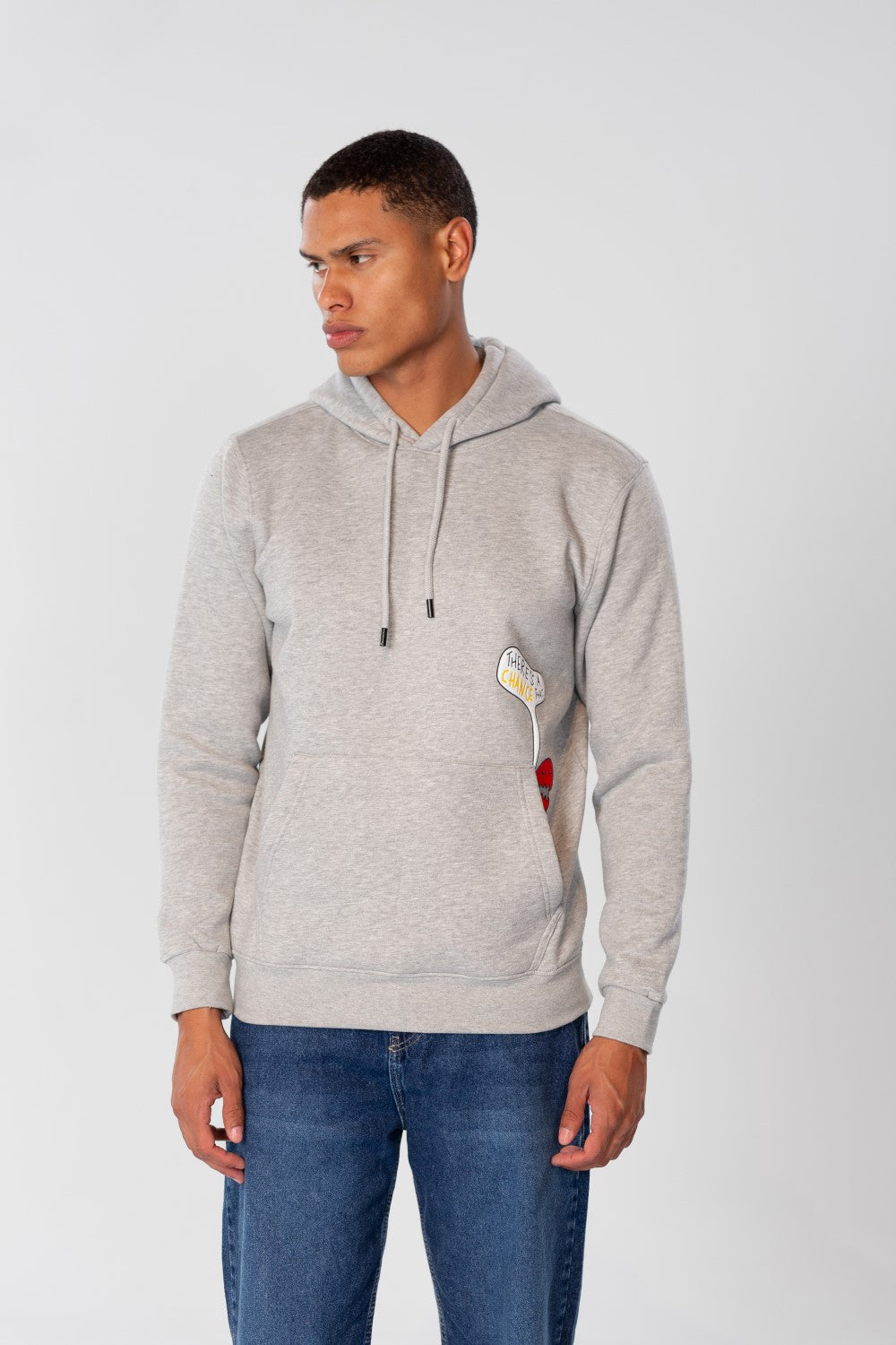 Men's Slim Fit Hoodie Sweatshirt With Side Print