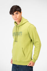 Men's Hoodie With Front Print And Long Sleeves