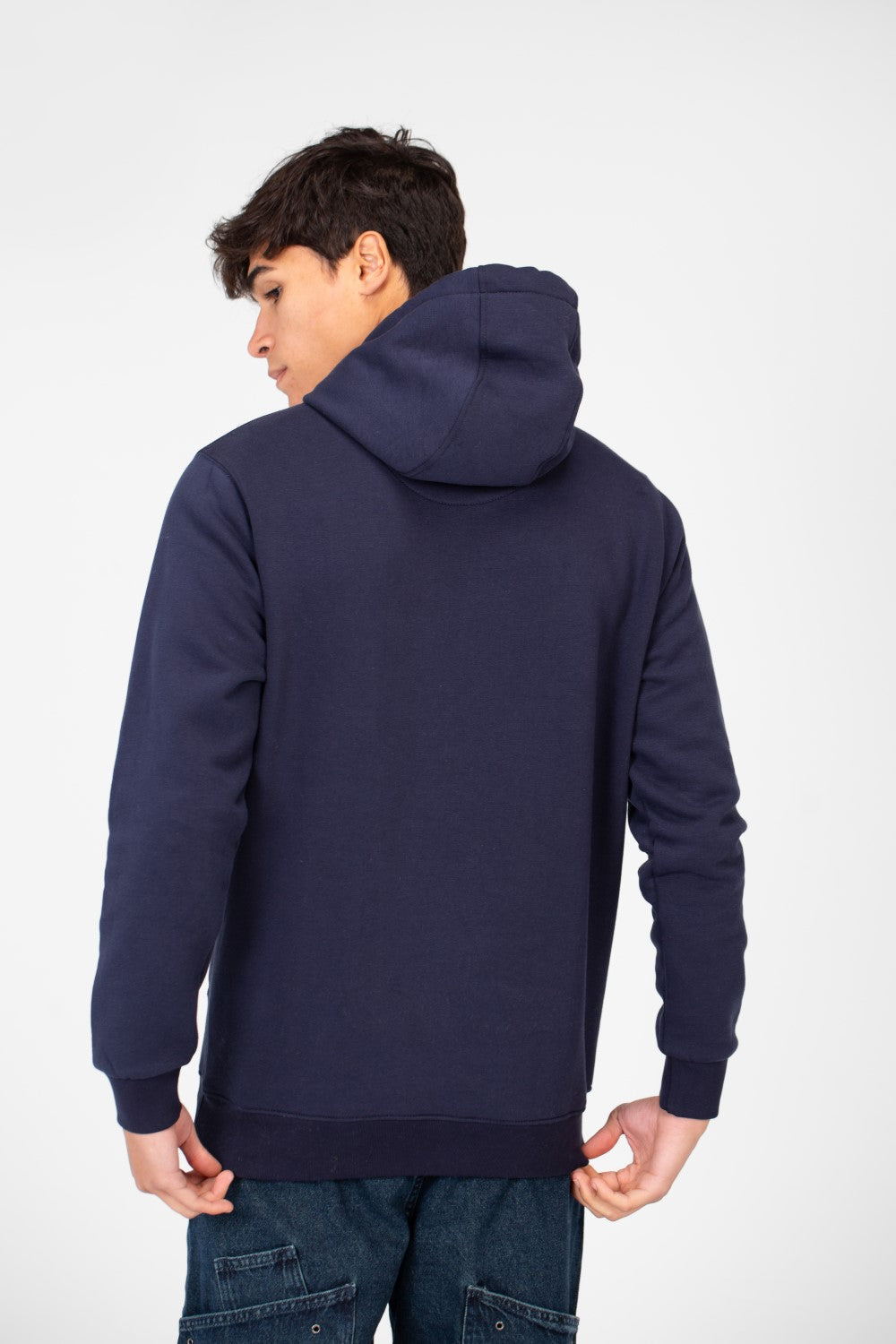 Men's Hoodie With Front Print And Long Sleeves