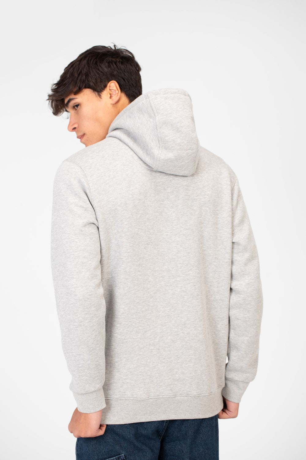 Men's Hoodie With Front Print And Long Sleeves