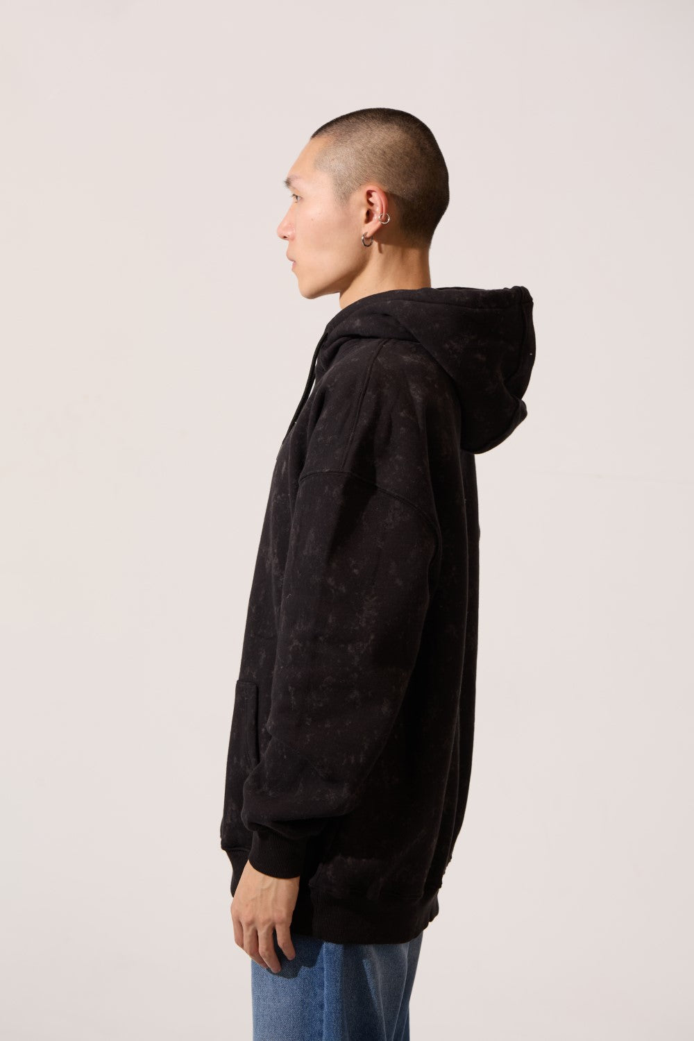 Men's Regular Fit Milton Acid Wash Hoodie Sweatshirt