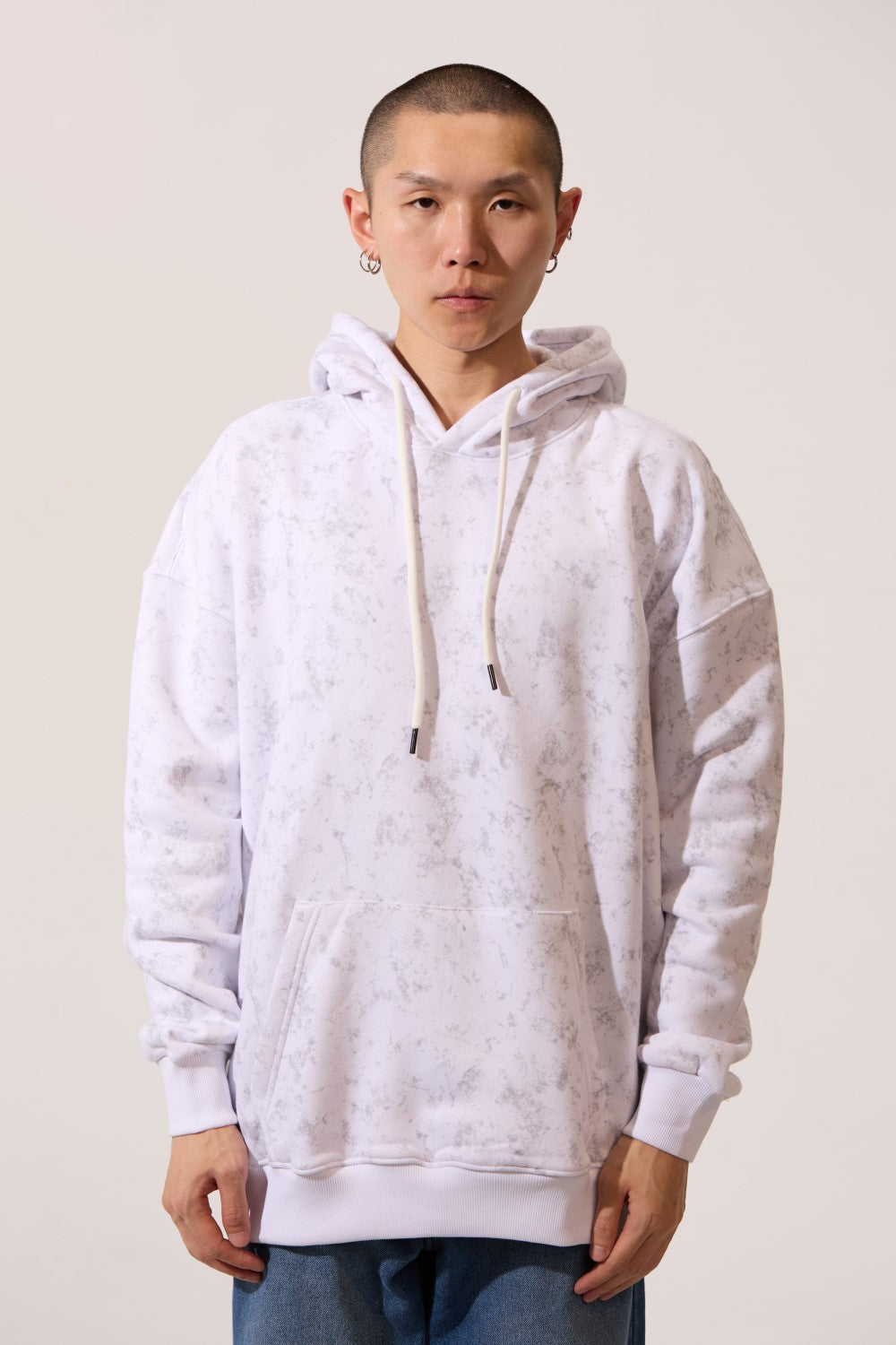 Men's Regular Fit Milton Acid Wash Hoodie Sweatshirt