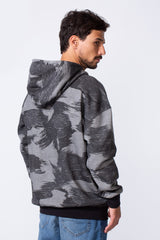 Men's Camo Melton Regular Fit Hooded Long Sleeves Sweatshirt