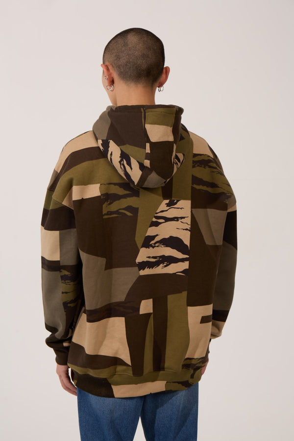 Men's Army Regular Fit Milton Long Sleeves Hoodie Sweatshirt With Front Pocket