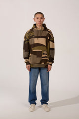 Men's Army Regular Fit Milton Long Sleeves Hoodie Sweatshirt With Front Pocket