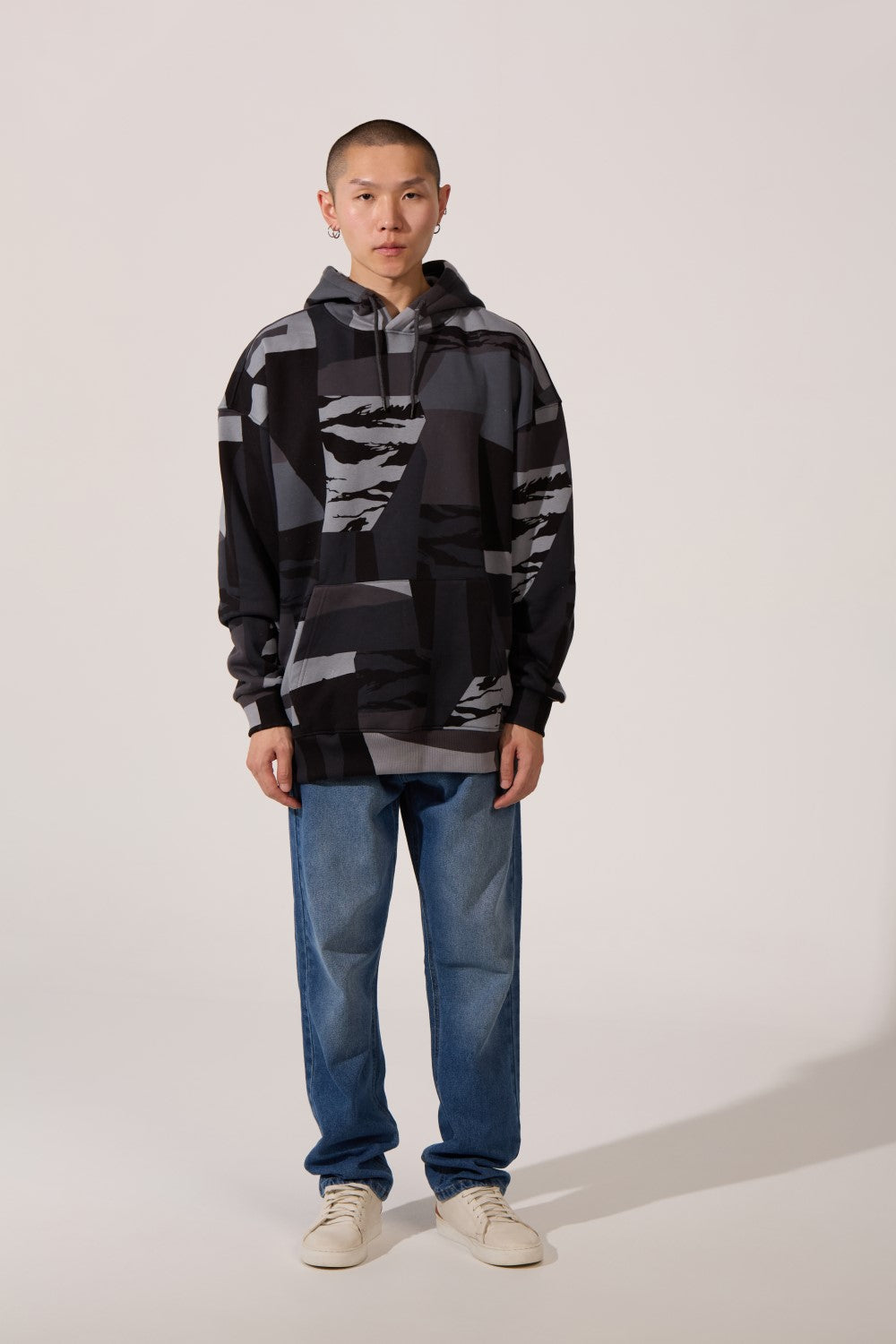 Men's Army Regular Fit Milton Long Sleeves Hoodie Sweatshirt With Front Pocket