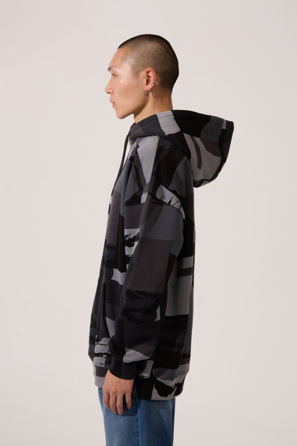 Men's Army Regular Fit Milton Long Sleeves Hoodie Sweatshirt With Front Pocket