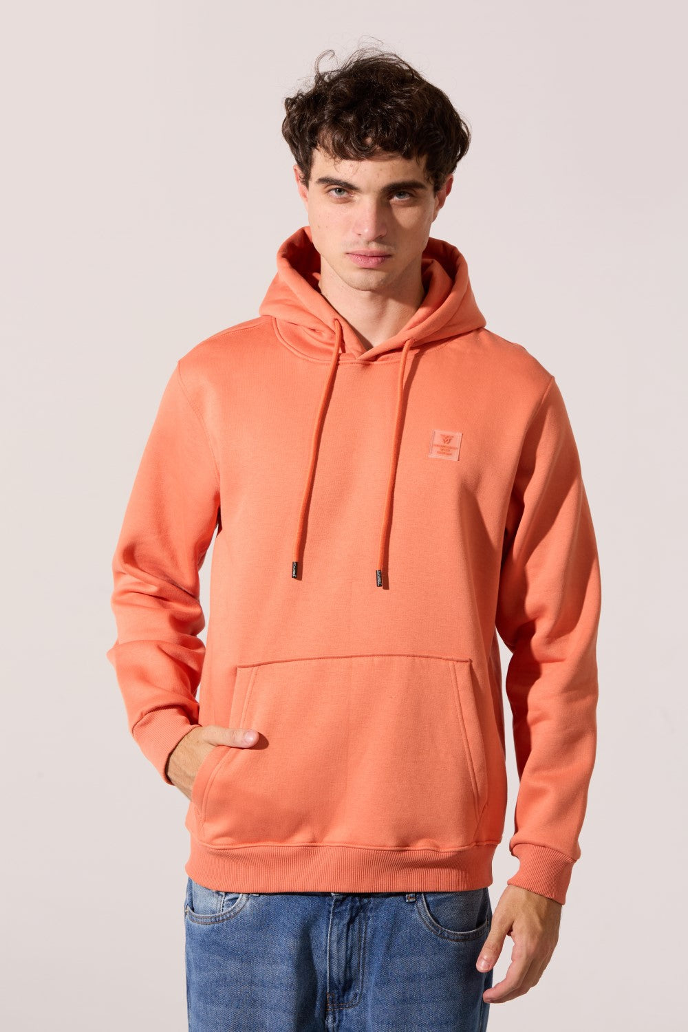 Men's Slim Fit Milton Hooded Sweatshirt With A Front Kangaroo Pocket