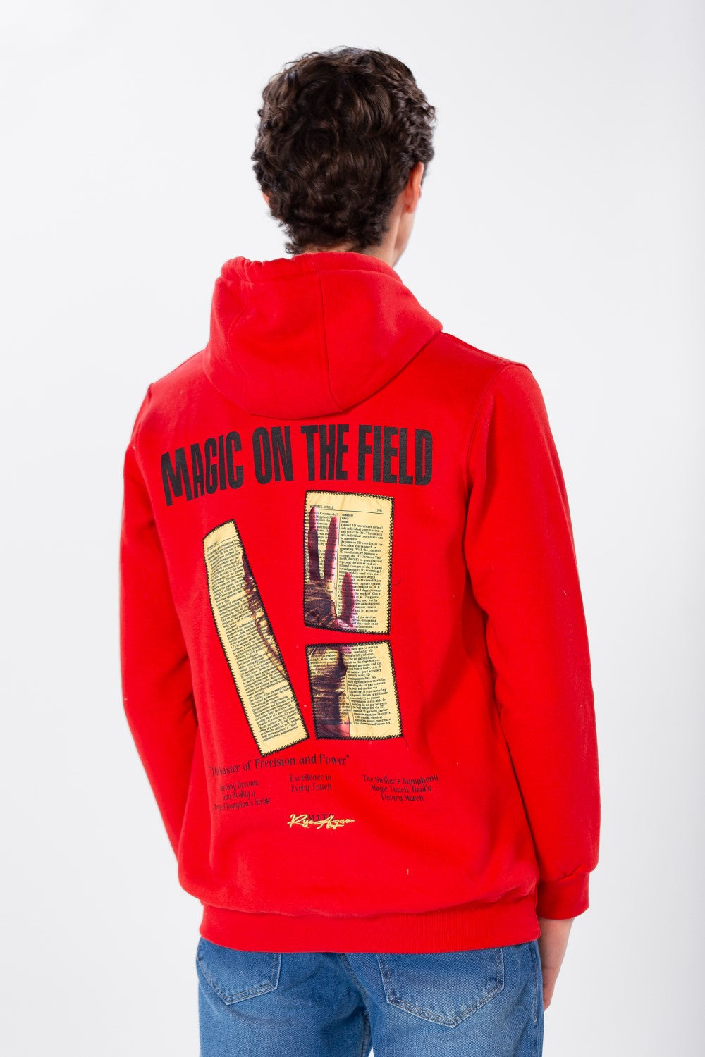 Men's Printed Hoodie Sweatshirt In Comfortable Cut