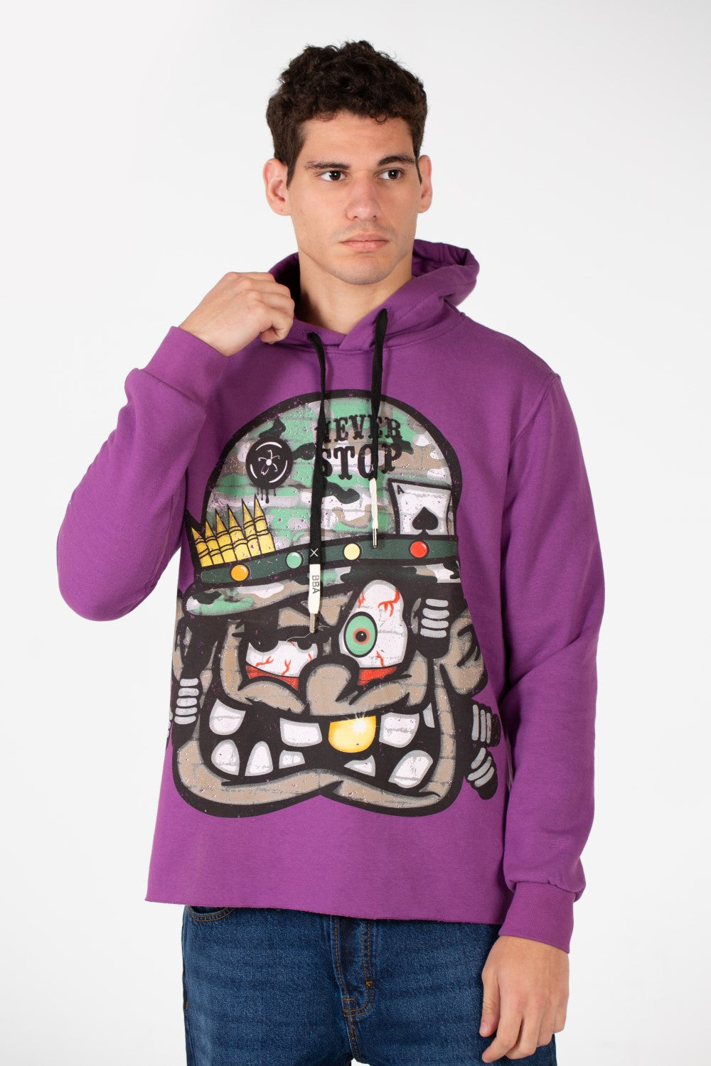 Men's Printed Long Sleeve Hoodie Sweatshirt