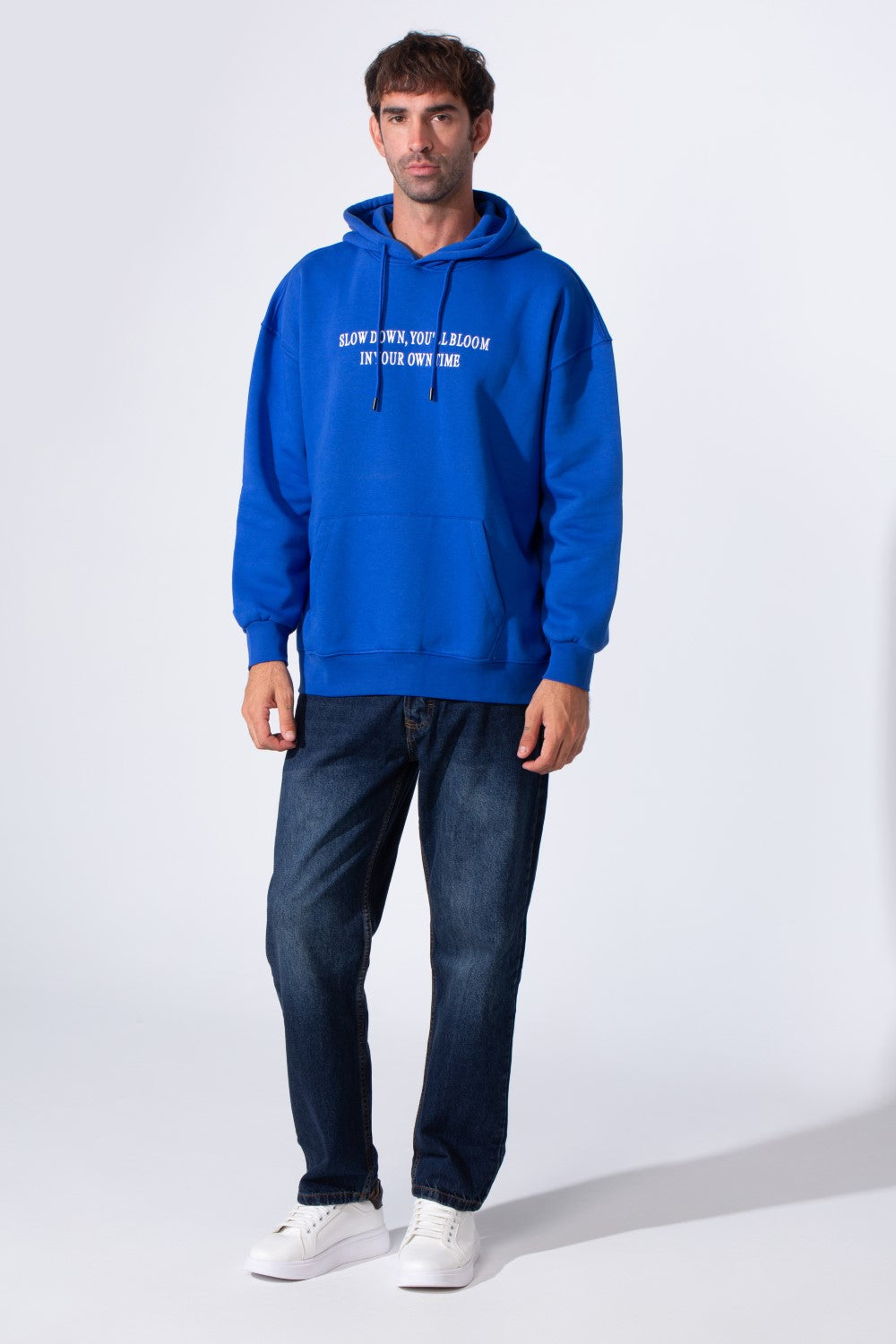 Men's Oversized Milton Printed Hoodie Sweatshirt With Front Pocket