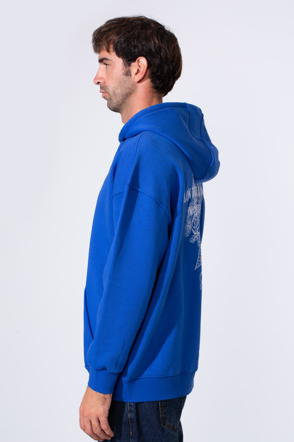 Men's Oversized Milton Printed Hoodie Sweatshirt With Front Pocket