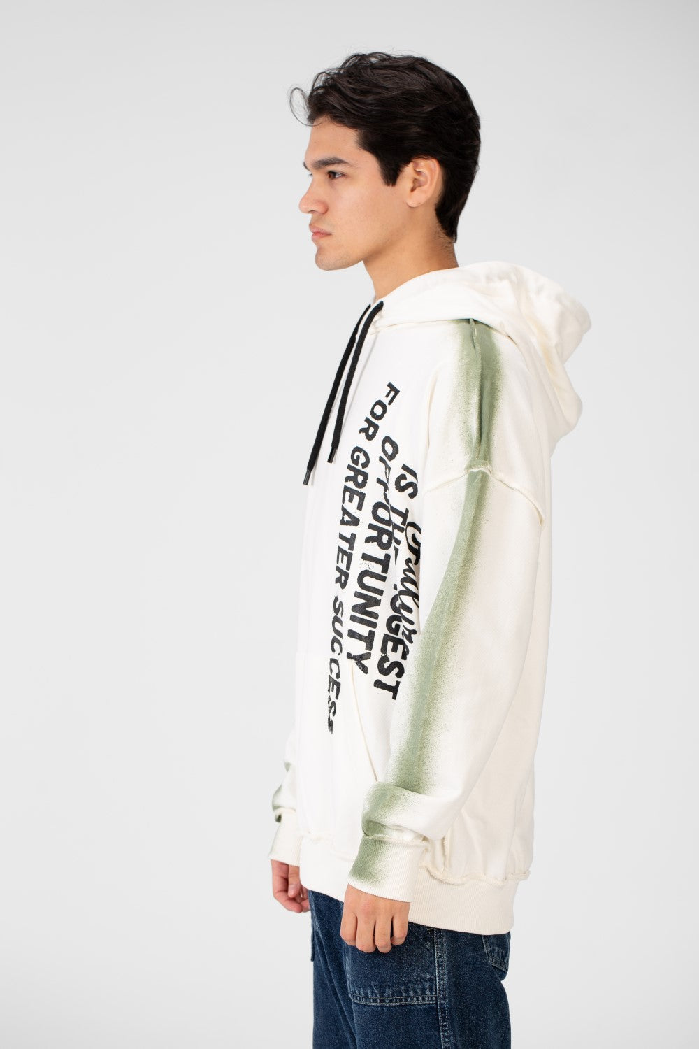 Men's Oversize Hoodie Sweatshirt With Text Print