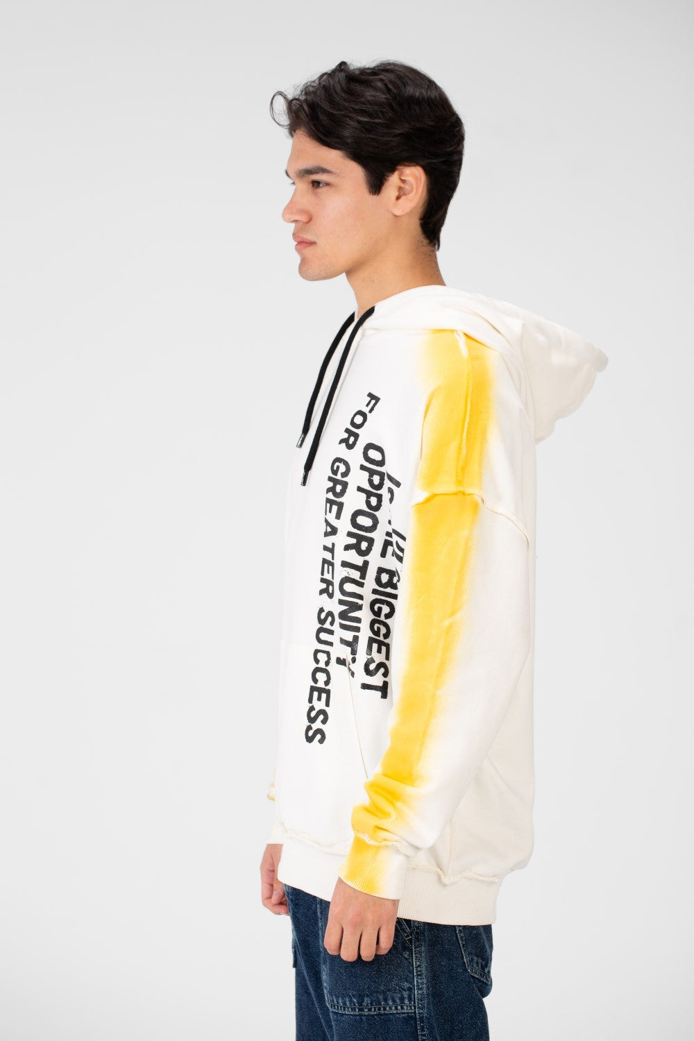 Men's Oversize Hoodie Sweatshirt With Text Print