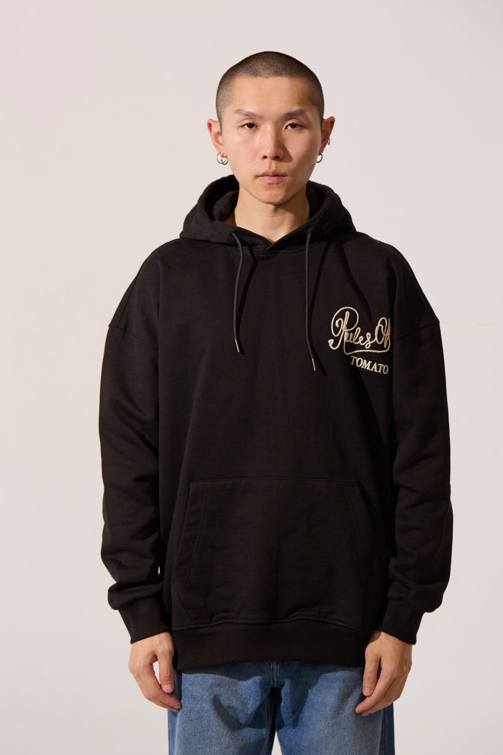 Men's Regular Fit Hooded Sweatshirt With Kangaroo Pocket And Front & Back Print