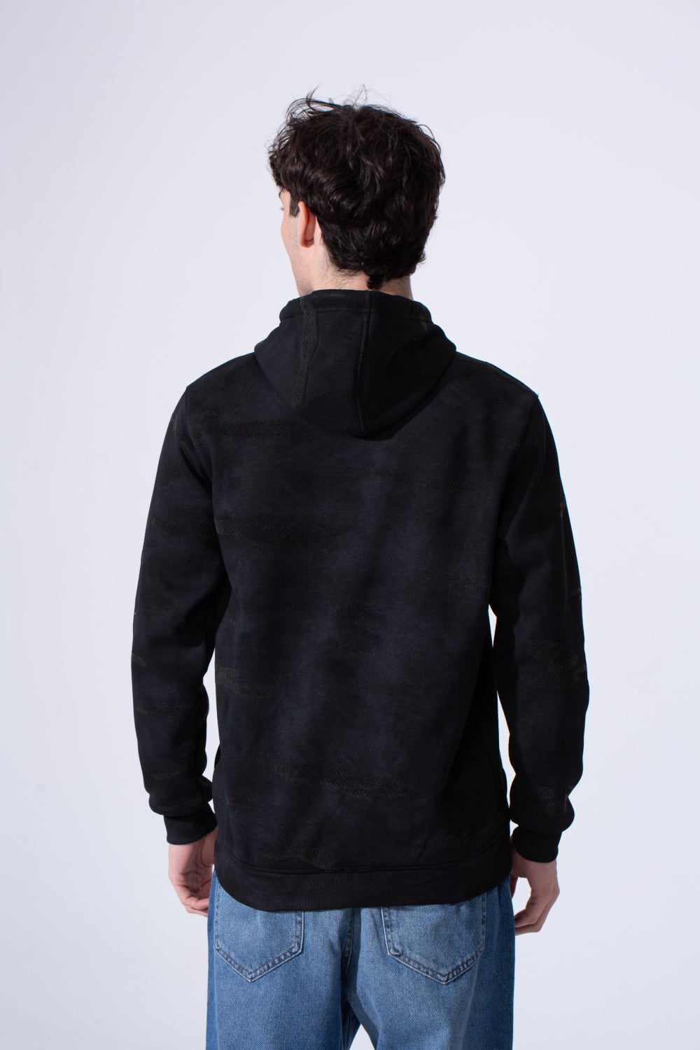 Men's Slim Fit Milton Tie Dye Hood Sweatshirt With Front Pocket And Long Sleeves