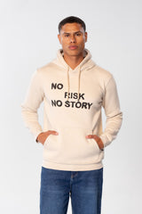 Men's Slim Fit Hoodie Sweatshirt With Text Print