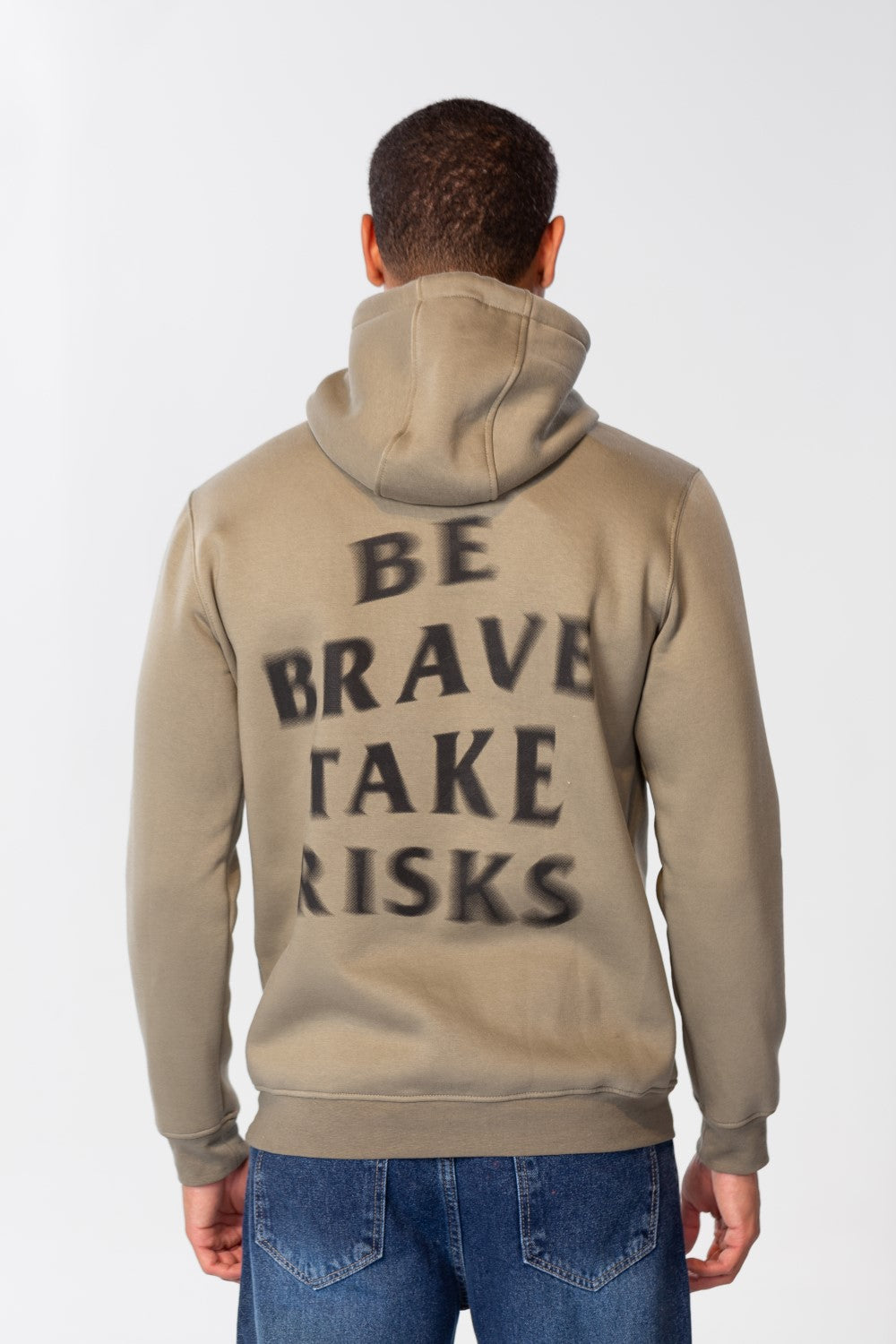 Men's Slim Fit Hoodie Sweatshirt With Text Print