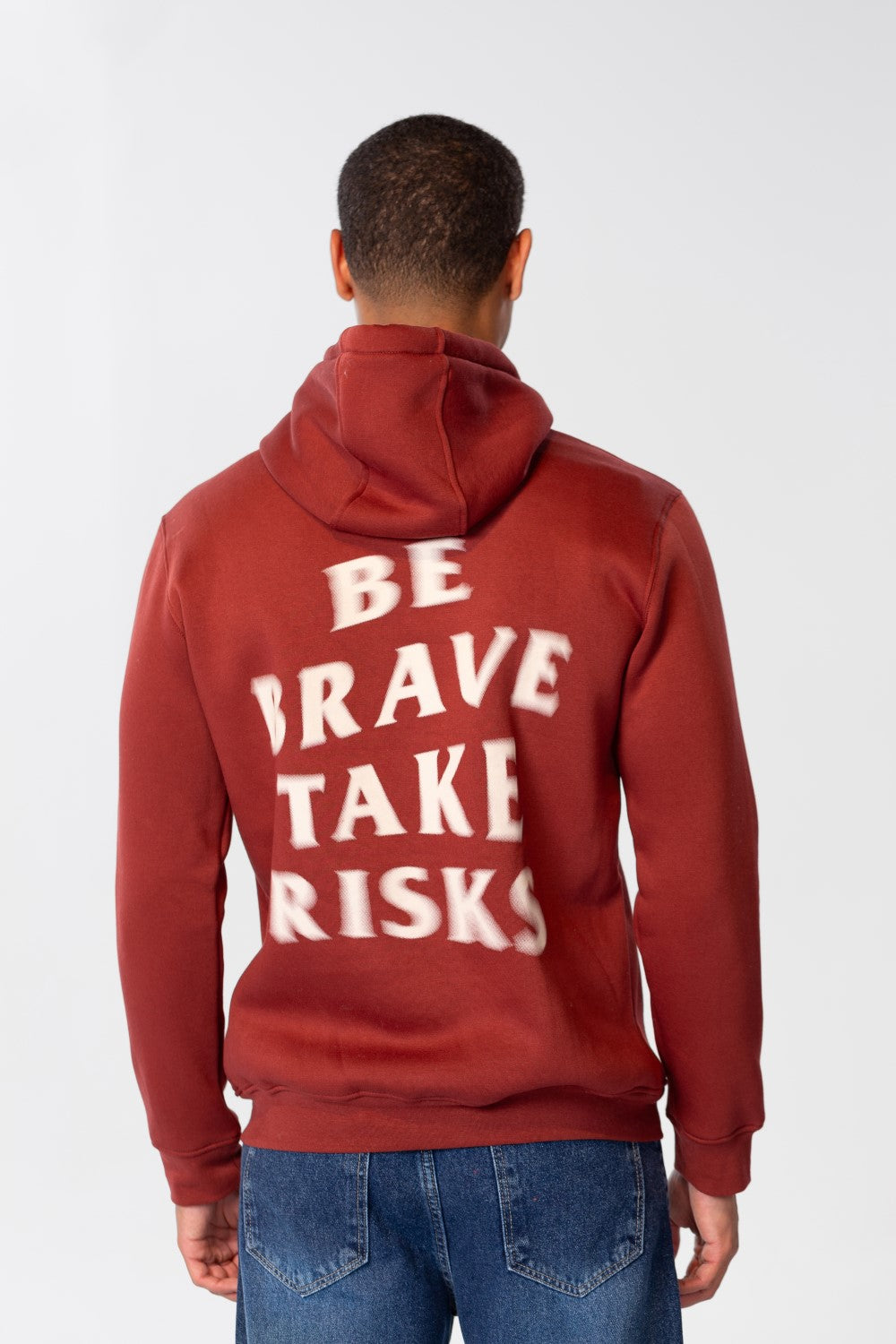 Men's Slim Fit Hoodie Sweatshirt With Text Print