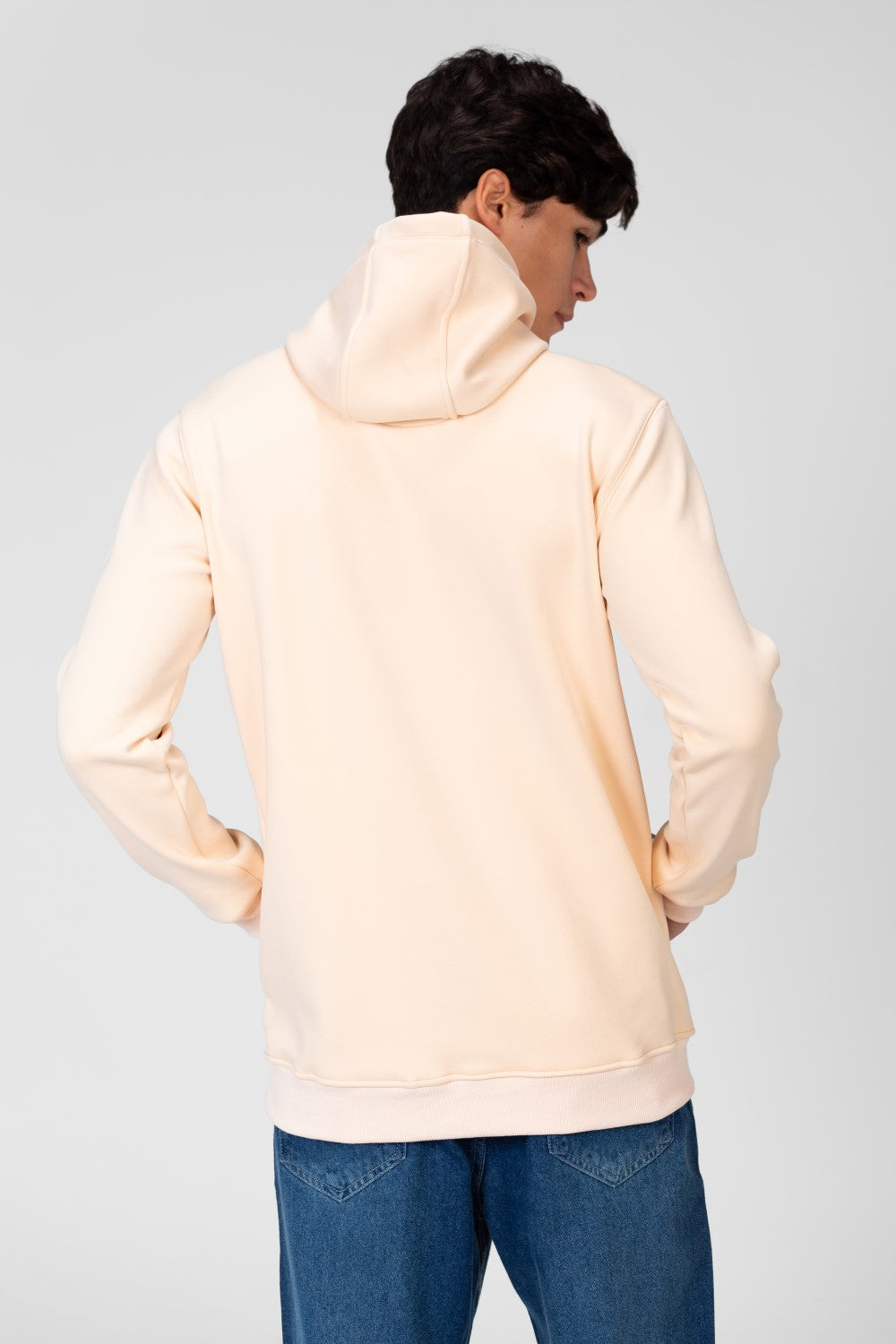 Men's Hooded Sweatshirt With Front Pocket And Long Sleeves